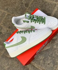Alternative view of Nike AIR FORCE COURT VISION 1 [WHITE / OLIVE GREEN] 1009025