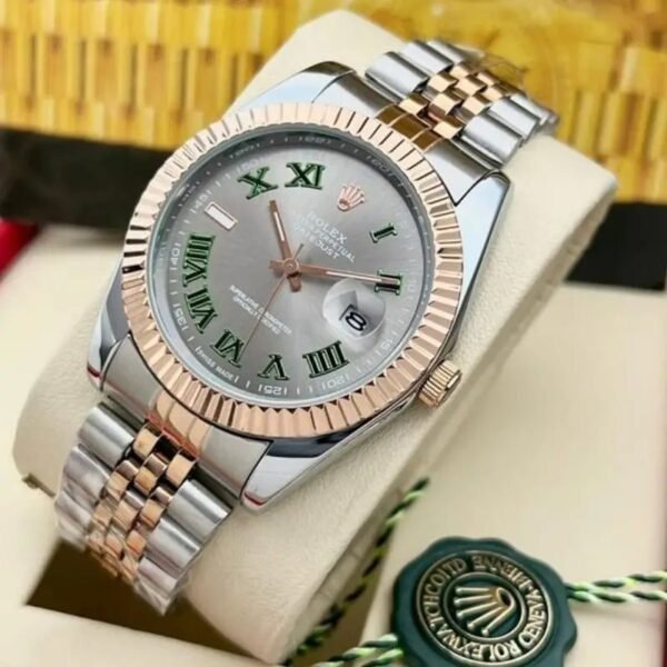 Alternative view of Rolex Datejust Dualtone Grey Dial Metal Watch B