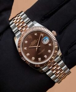 Rolex Datejust Rosegold Gold Diamond Metal Watch