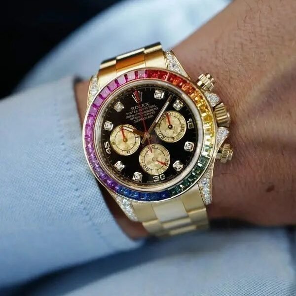 Alternative view of ROLEX RAINBOW FULL GOLD TOP PRIMIUM QUILTY WATCH