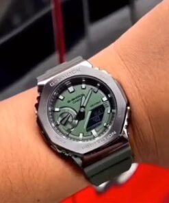 G-shock Gm 2100 Stainless Steel Green Strap Watch