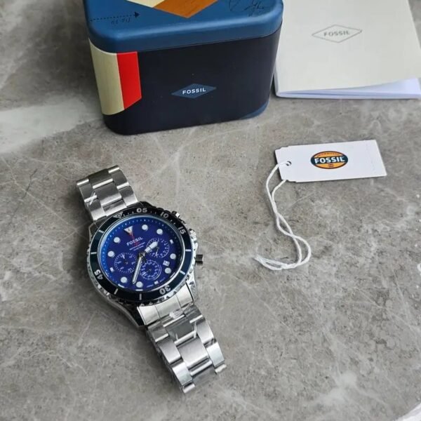 Alternative view of Fossil Fb 03 silver Blue Metal Watch