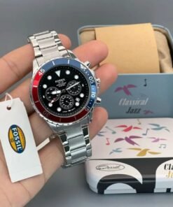 Fossil Fb 03 Silver Red Metal Watch