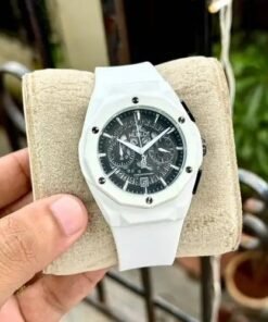 Alternative view of Hublot white belt