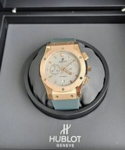 Alternative view of Hublot Mint Green Copper Dial Leather Belt Watch