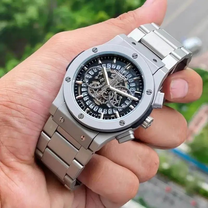 Hublot Silver Grey Automatic Metal Watch - Image 4