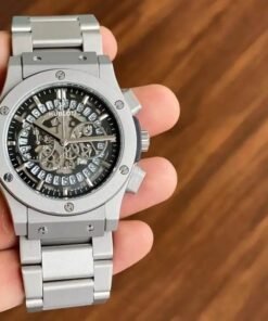 Hublot Silver Grey Automatic Metal Watch