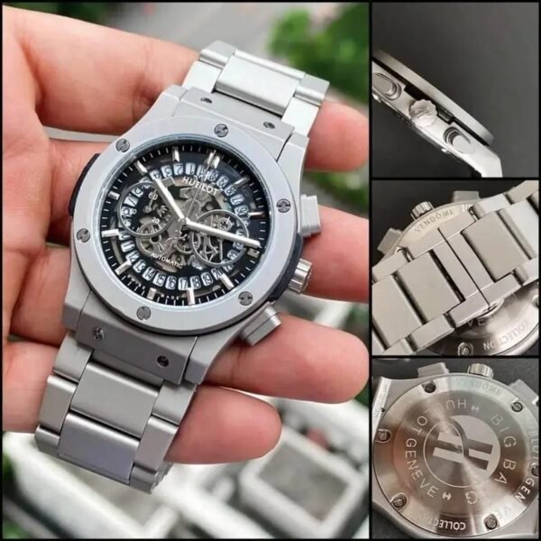 Alternative view of Hublot Silver Grey Automatic Metal Watch