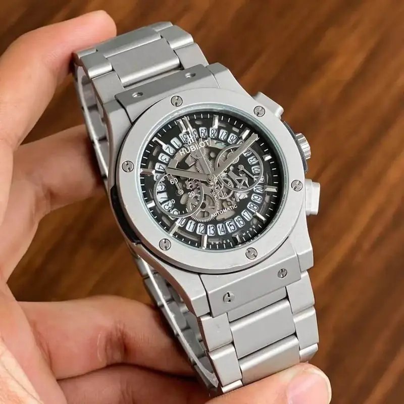 Hublot Silver Grey Automatic Metal Watch - Image 3