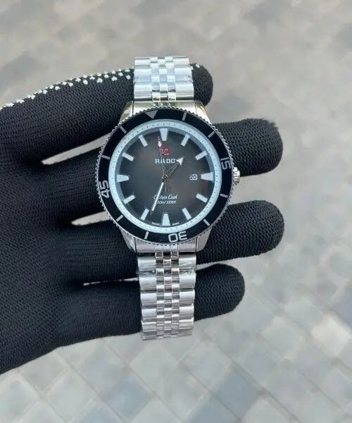 Rado Captain Cook Silver Black Metal