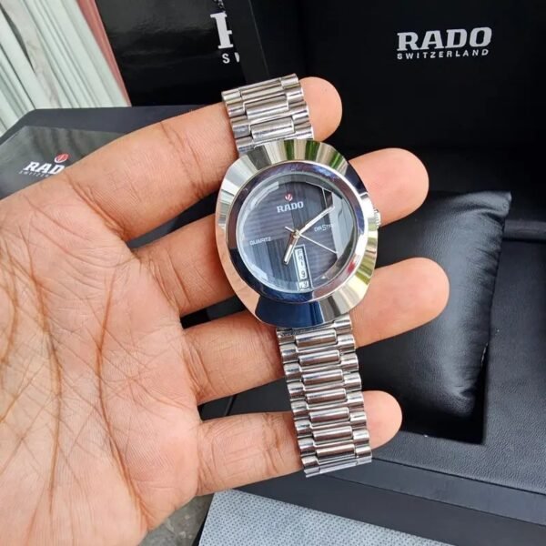 RADO DISTAR SILVER BLACK Metal WATCH