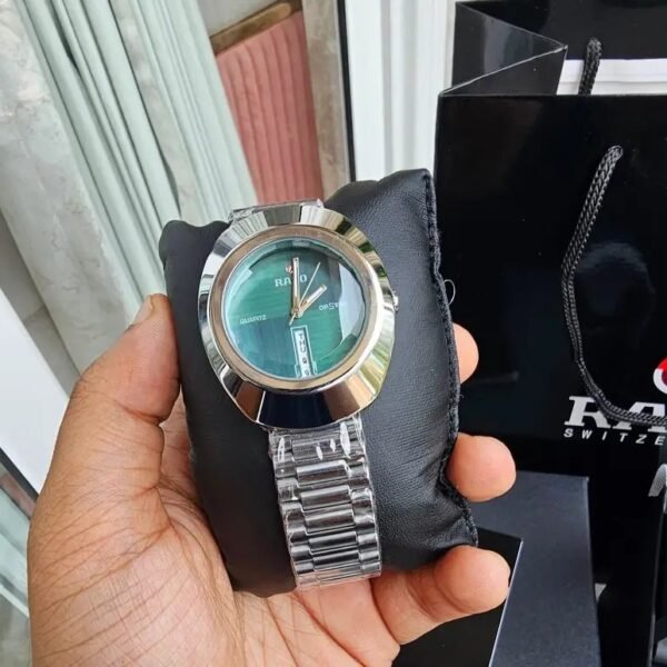 RADO DISTAR SILVER Green Metal WATCH