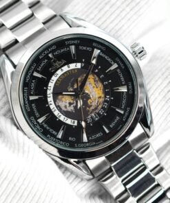 OMEGA SEAMASTER WORLDTIMER shift movement back open