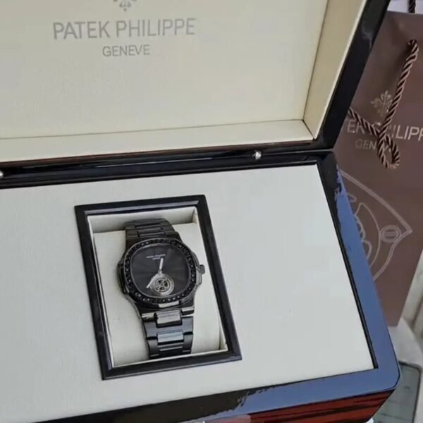 Alternative view of Patek Phillipe Black Diamond Studded Watch