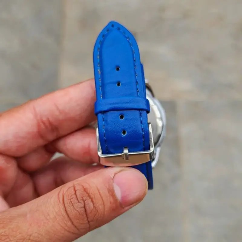 Edifice Blue Leather Watch - Image 3