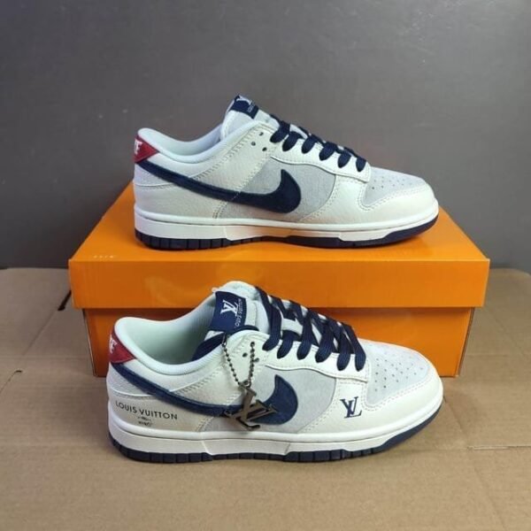 LV X NK DUNK LOW [WHITE / LIGHT GREY / BLUE / RED] 0609025