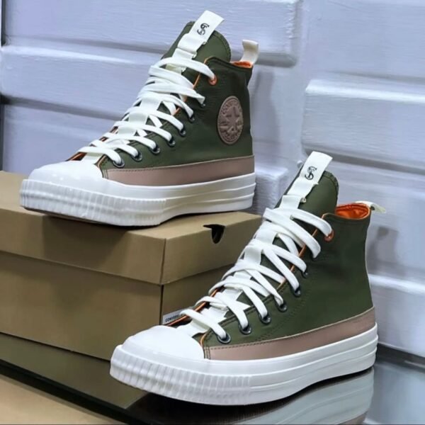 Alternative view of CNVRS CHUCK TYLOR HIGH TODD SNYDER REBEL PREP ALL STAR LIFT [OLIVE / PEACH / WHITE] 2708025