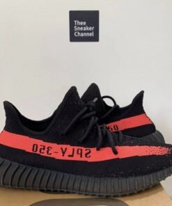 Alternative view of Yeezy Boost 350 V2 Red Stripe Core Red Pre Owned (FULL KIT
