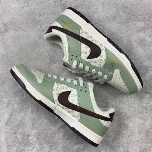 SB Dunk Low LV Branco Verde gua