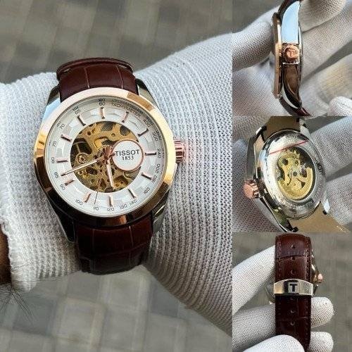 TISSOT 1853 AUTOMATIC PRIMIUM QUILTY LEATHER WATCH