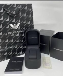 Alternative view of Armani Ar2453 Silver Blue Dial Metal