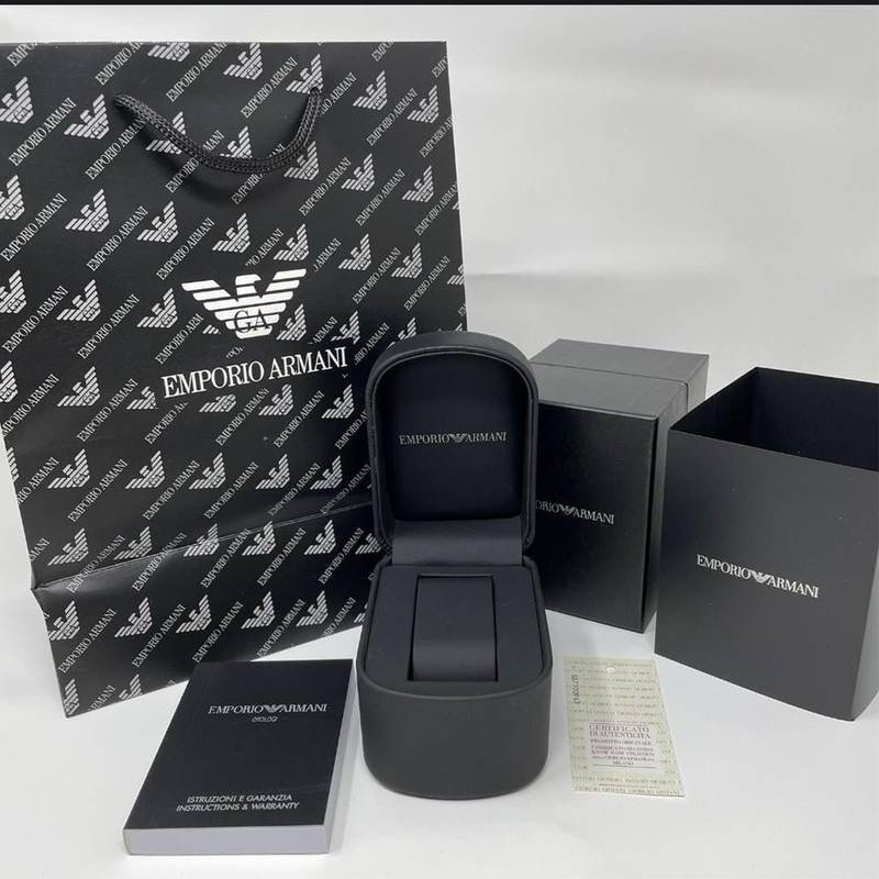 Armani Ar2453 Silver Blue Dial Metal - Image 2