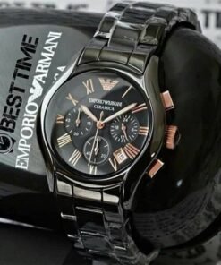 Alternative view of Armani Ceramica Black Copper Metal Watch