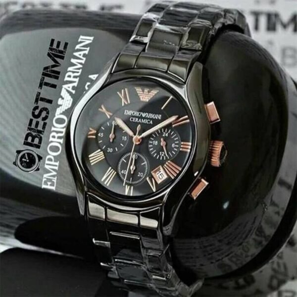 Alternative view of Armani Ceramica Black Copper Metal Watch