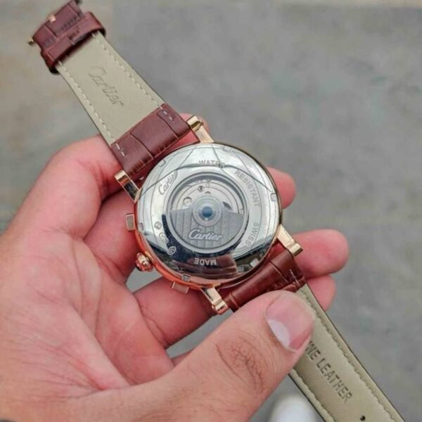 Alternative view of Cartier Leather Brown Automatic Watch C