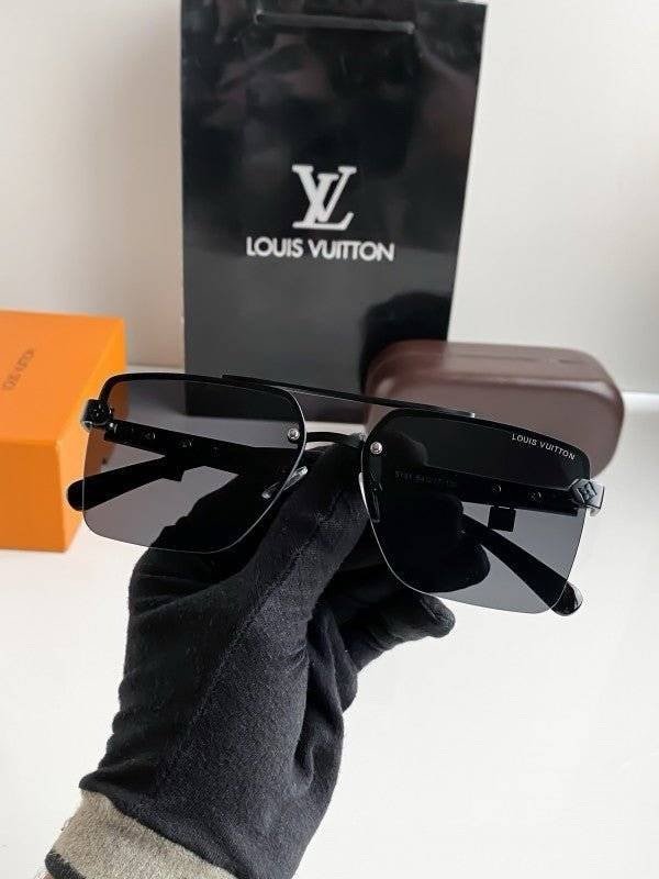 Branded Lv Gold Black Sunglasses Bt (With Original Kit)