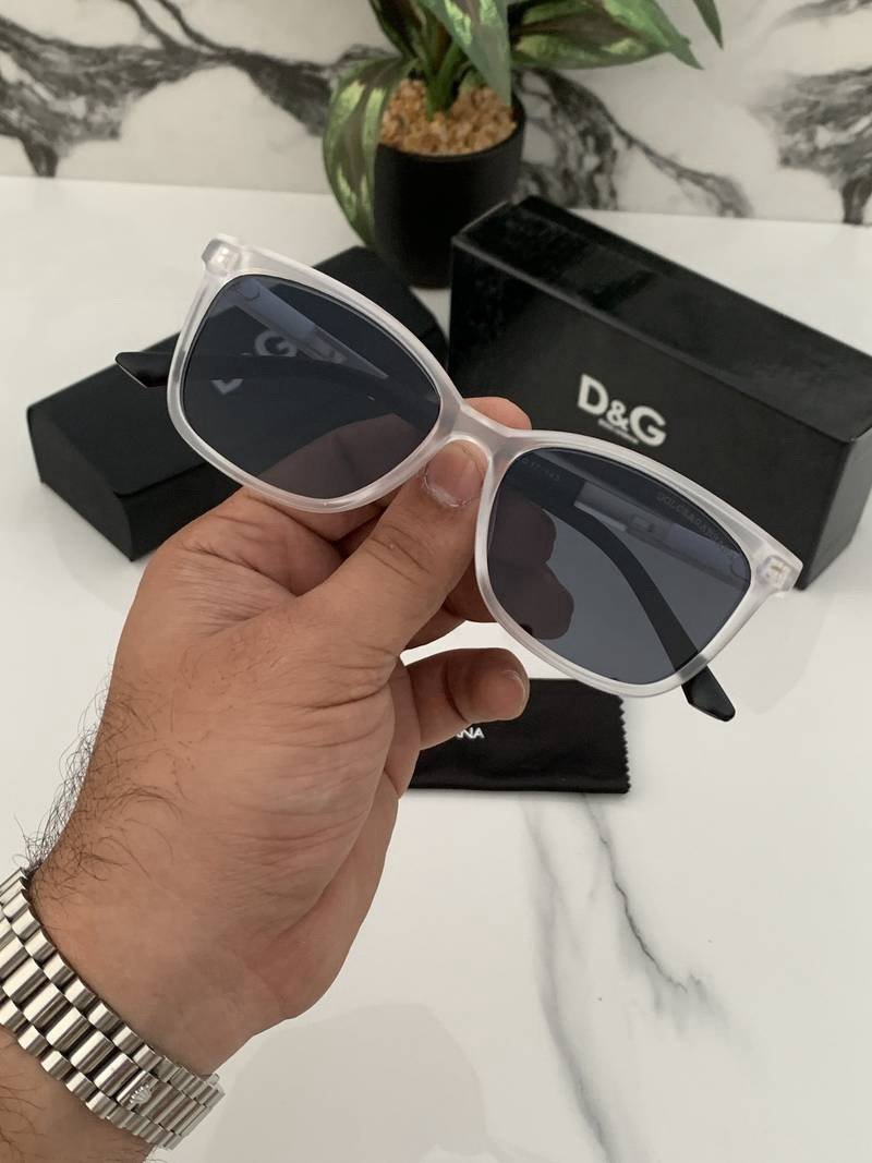 Branded D&G White Black Sunglasses (With Original Kit) - Image 3