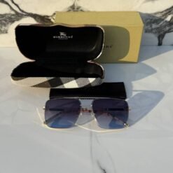 Branded Sunglasses _23066_gold_blueshaded(With Original Kit)
