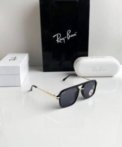 Branded Rb Black Gold Sunglasses Bt (With Original Kit)