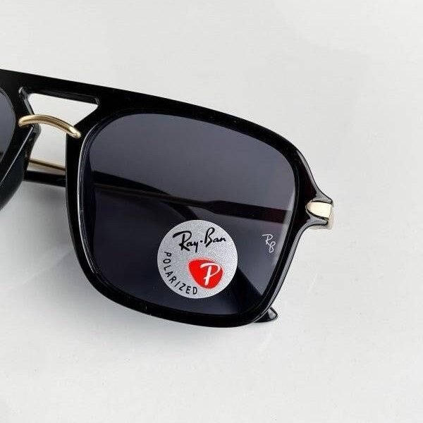 Alternative view of Branded Rb Black Gold Sunglasses Bt (With Original Kit)