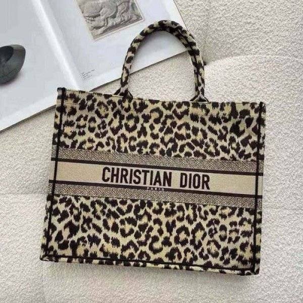 Branded CD Tote Bags Leopard Print