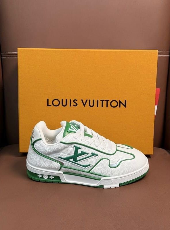 LOUI.S VUITTON TRAINER 2026 WHITE GREEN - Image 5