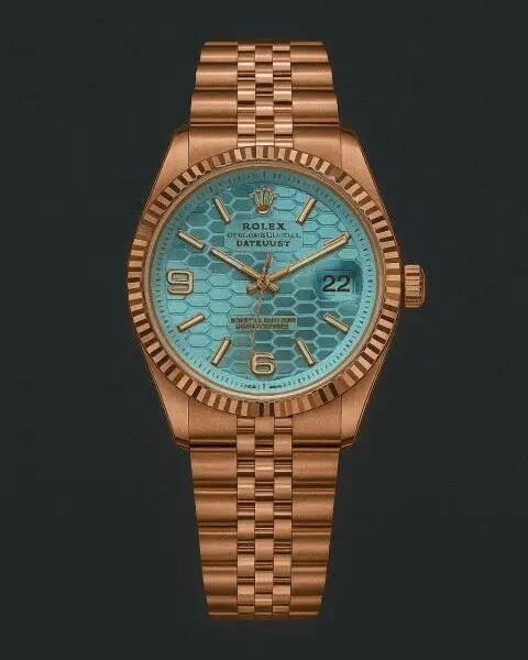 Rolex land dweller rose gold blue limited edition 003