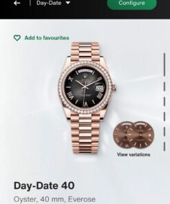 Alternative view of Rolex Day date Rose gold black primium watch
