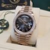Rolex Day date Rose gold black primium watch
