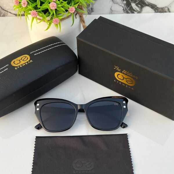 Alternative view of Branded The Wlson Cateye Full Black  Sunglasses (With Original Kit)