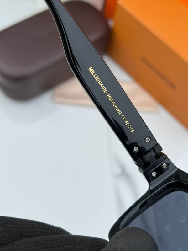 Branded LV Millionaire Sunglasses Full black (With Original Kit) - Image 2