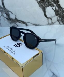 Branded Db Round Full Black Sunglasses (With Original Kit)