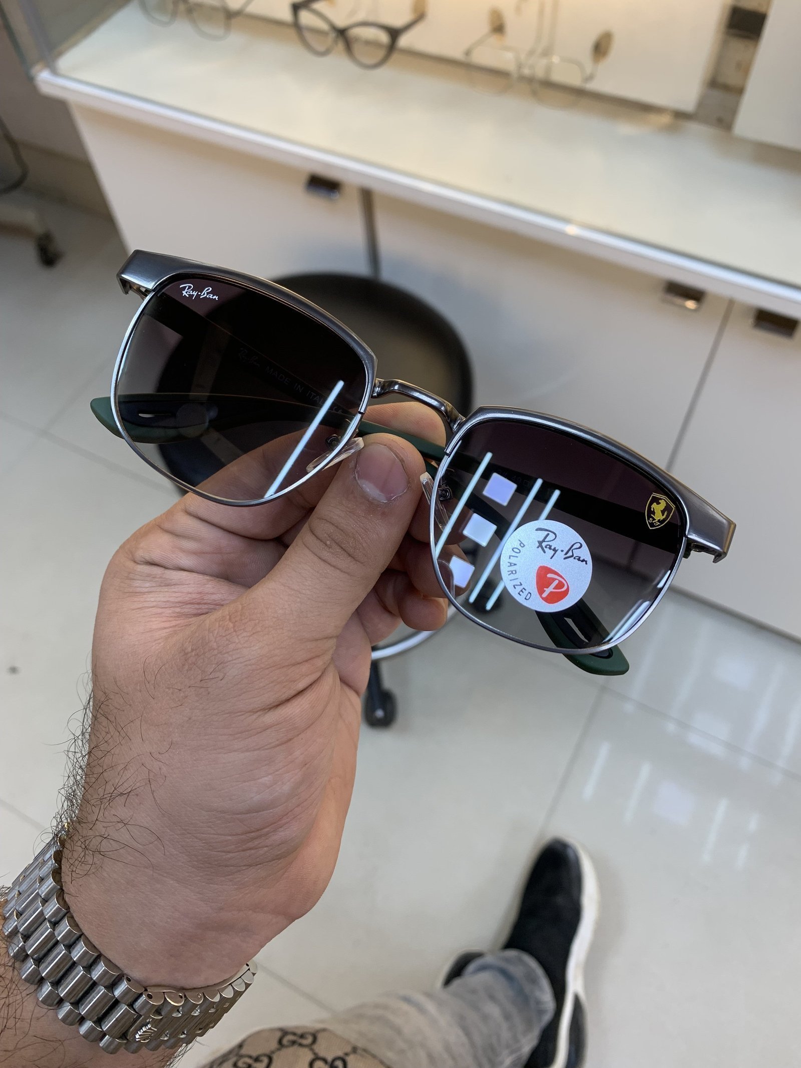 Branded Sunglasses RB Gun Green - Image 3