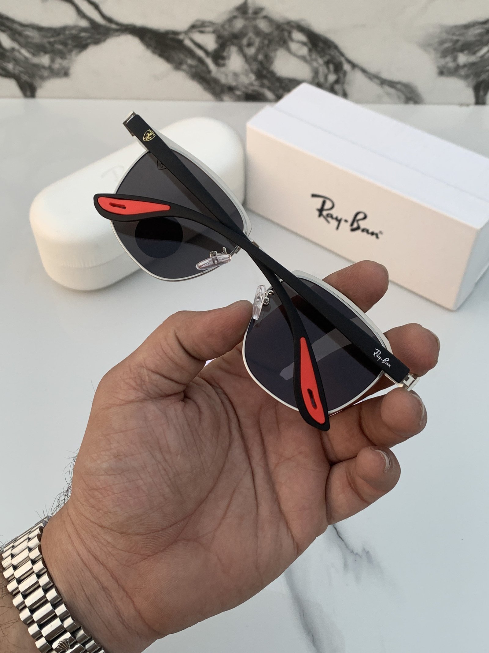 Branded Sunglasses RB Full Silver - Image 3