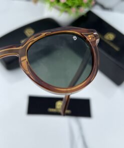 Branded Sunglasses round brown green (With Original kit)
