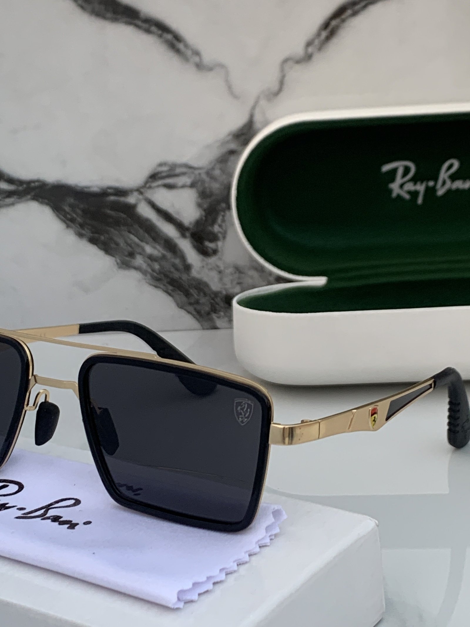 Branded RB 3601 gold black Sunglasses (With Original Kit) - Image 2