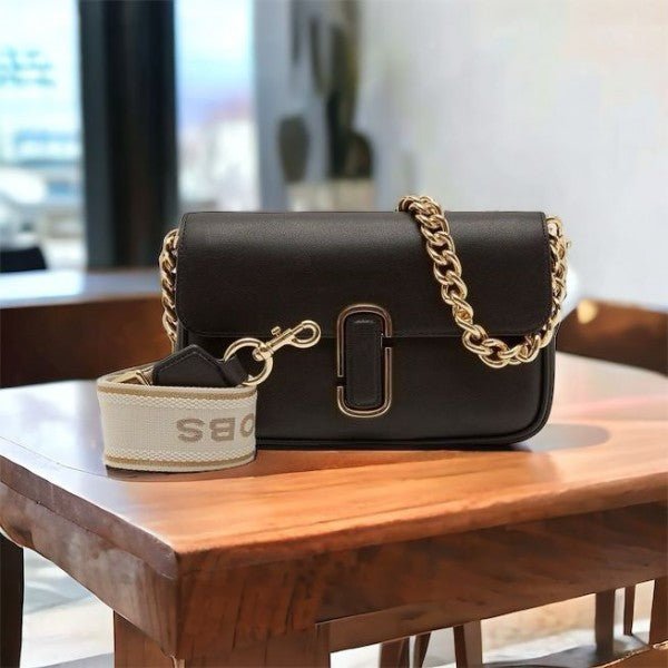 Alternative view of Branded MJ SNAP CROSS BODY BLACK BAG (MJ-1150)