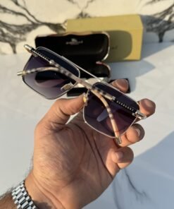 Branded Sunglasses 23066_gold_blackshaded (With Original Kit)