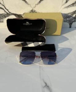 Branded Sunglasses _23066_gold_blueshaded(With Original Kit)