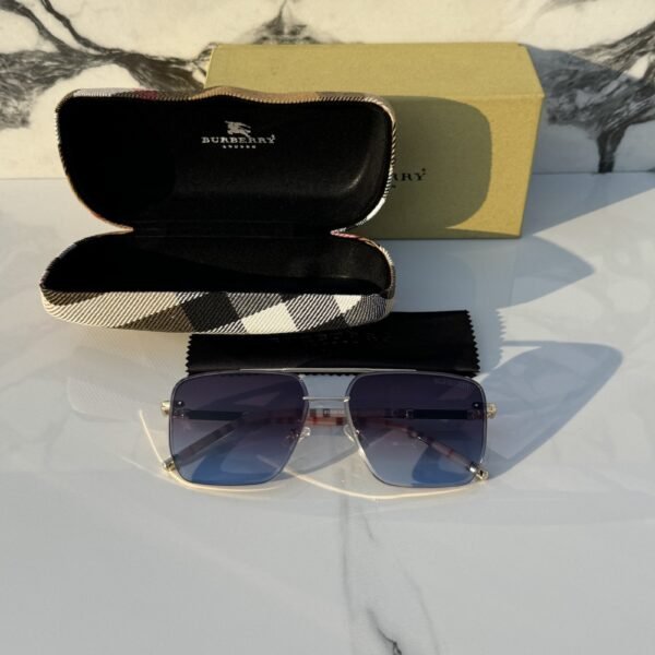 Branded Sunglasses _23066_gold_blueshaded(With Original Kit)